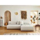 LISA DESIGN Onyx - canapé modulable d'angle réversible 4 places - en tissu - Beige