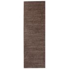 TAPISO Tapis de Couloir Passage Poil Court SARI Marron Foncé Moucheté Polypropylène Intérieur 90x810