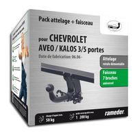 Attelage - Chevrolet AVEO / KALOS 3/5 portes - 04/08-12/99 - rotule démontable - AUTO-HAK - Faisceau universel 7 broches