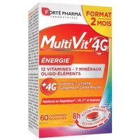 Compléments alimentaires - Forté Pharma Multivit 4 g Énergie 60 Comprimés Effervescents - Format 2 Mois