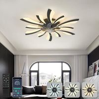 RUMOCOVO Ventilateur de plafond moderne avec lumires et tlcommande lampe LED  intensit variable ventilateur 220V 2