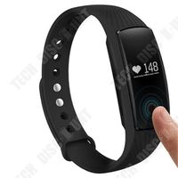 TD® Smart bracelet ID107 Bluetooth 4.0 dormir moniteur podomètre bracelet pour iOS Android système Noir