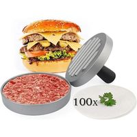 XJYDNCG Presse Burger 100 Feuilles de Papier Cuisson pour Hamburgers,Cheeseburgers,Barbecue, Anti-adhésif, 11cm