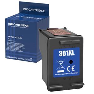 Cartouches D'encre Compatibles HP 301 / 301 XL Noir - Pour Imprimantes HP Envy, Deskjet, OfficeJet