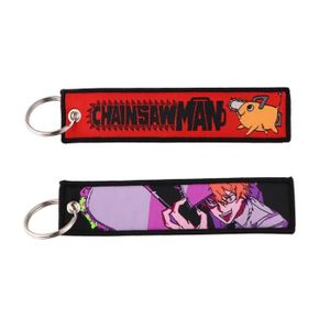 PORTE-CLÉS Type 1-Porte-clés brodé Anime Chainsaw Man, étique