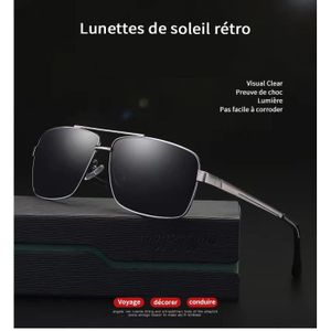 LUNETTES DE SOLEIL Lunettes De Soleil Homme - Aviateur Métal - Polarisées Anti - UV400