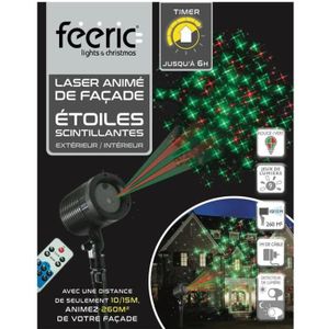 PROJECTEUR LASER NOËL Projecteur Laser de façade Etoiles scintillantes - Feeric Christmas - Rouge Vert
