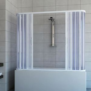 PORTE DE BAIGNOIRE Pare baignoire douche 3 côtés en PVC Nicla 70x150 cm - Ouverture centrale