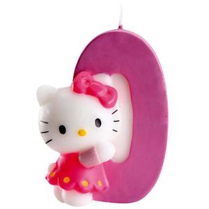 BOUGIE ANNIVERSAIRE Bougie Hello Kitty Chiffre 0