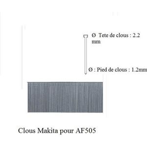 5000 clous pour air comprimé Agrafeuse 15 mm 5000 clous pour air comprimé Agrafeuse 15 mm
