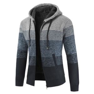 PULL Homme Automne Hiver Pull Hoodie Sweater Chandail à