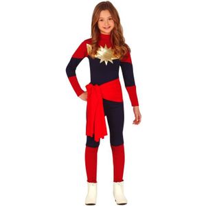 DÉGUISEMENT - PANOPLIE Déguisement Superheroïne Captain pour fille - FIESTAS GUIRCA - 7 ans - Rouge - Multicolore - Carnaval