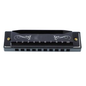 Harmonica Diatonique En Do – 10 Trous Professionnel Avec Étui – Idéal Débutants, Étudiants Et Adultes (Bleu)