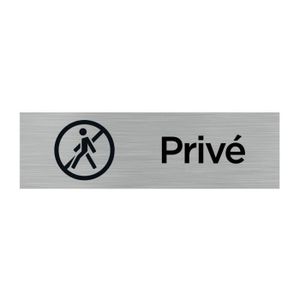 PANNEAU EXTÉRIEUR PLAQUE DE PORTE PRIVE (Q0076) - Adhésif aspect alu