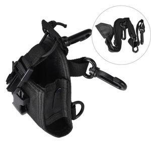TALKIE-WALKIE SURENHAP Sac radio Pochette de sac de support de ceinture de bandoulière en Nylon Portable pour telephonie talkie-walkie Noir