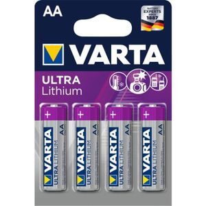 Piles AA Rechargeables Lithium 1.5V 3400mWh Delyeepow - Lot 8 + Chargeur LCD Rapide USB-C