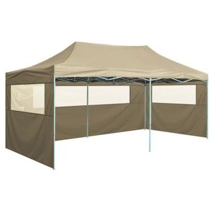 TONNELLE - BARNUM Tente de réception pliable - VIDAXL - 3x6 m - Acier et Tissu Oxford 600D - Beige