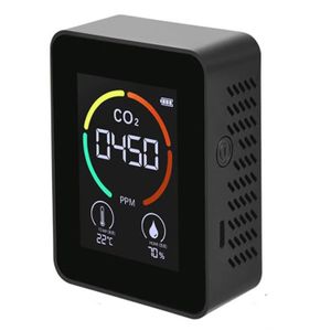 ATATMOUNT Compteur de CO2 numérique de Voiture Maison détecteur de dioxyde de Carbone testeur dair Moniteur intérieur/extérieur CO2 température humidité analyseur de gaz 