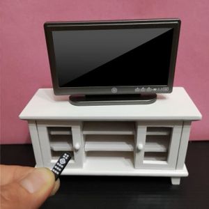 MAISON POUPÉE LVX Télévision miniature TV 1:12 avec accessoires 