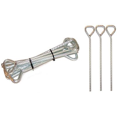 GOYADA Lot De 10 Piquets Galvanisés 30 Cm – Sardines J Pour Tente, Trampoline, Clôture & Jardin Ultra Solides