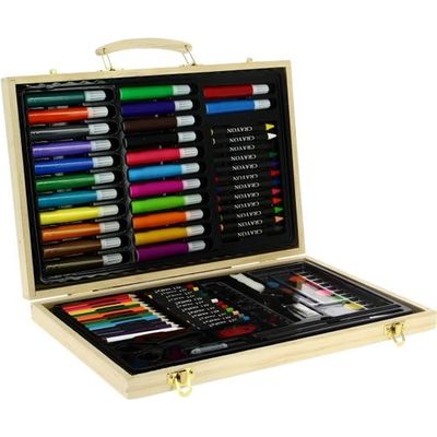 Aladine - Coffret Cadre Bois à Peindre Kawaii - Activité Créative Enfant, Fabriqué En France