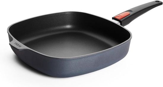 Woll Diamond Lite Poêle Carrée En Fonte Avec Manche Amovible Compatible Avec Tous Les Types De Plaques En Aluminium Compatible Four Anthracite 28 X 28 Cm Hauteur 6 Cm