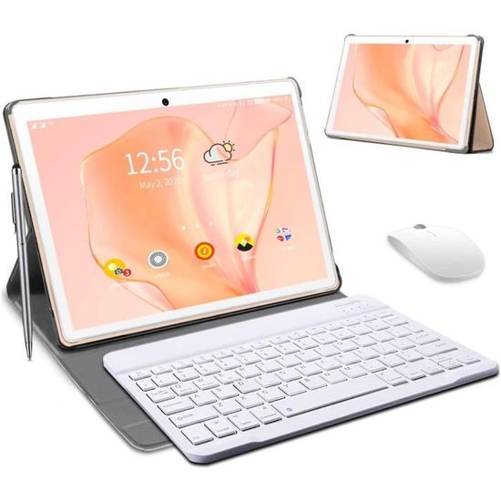 Ordinateur portable 2 en 1 -4Go+64Go Tablette Tactile 10.1HD IPS-Android 9.0 Double SIM/caméra