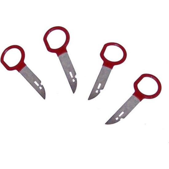 Kit De 4 Clés De Démontage Autoradio – Compatibles Ford Fiesta, Focus, B-Max, Fiat – Acier Inoxydable - 5