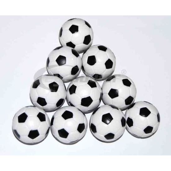 eyepower Balles Baby Foot ensemble de 10 pièces | balle en plastique dur antidérapant 36mm 24g | ballons de football en miniature...