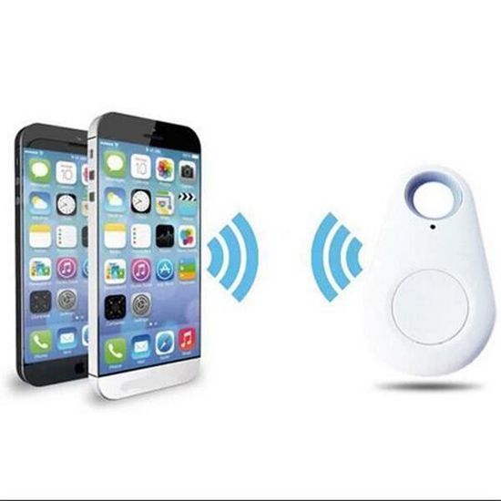 Puce Bluetooth traceur Localisateur GPS Tag alarme Wallet Key Pet Dog Finder, Mini Traceur Bluetooth Sans Fil Localisateur GPS Blanc