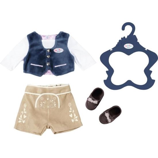 Vetements pour poupee BABY born traditionnelle 43 cm Bleu Brun Cdiscount Jeux Jouets