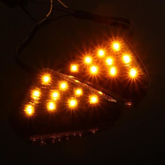 Clignotants LED Moto Ambre - Bandes Lumineuses Fourche Harley Davidson