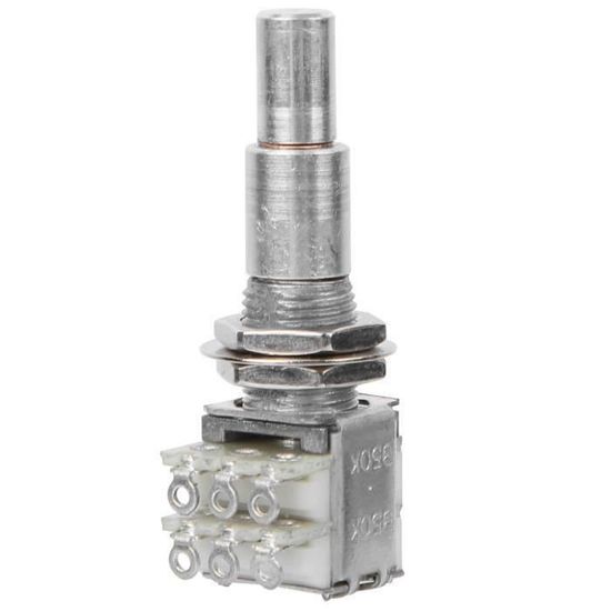 Lot De 2 Potentiomètres Doubles B50K Avec Axe De Commutation - Pour Bricolage Audio/électronique