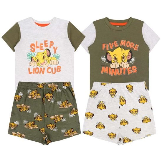 Ensemble de deux pyjamas deux pi ces pour gar on Le Roi Lion