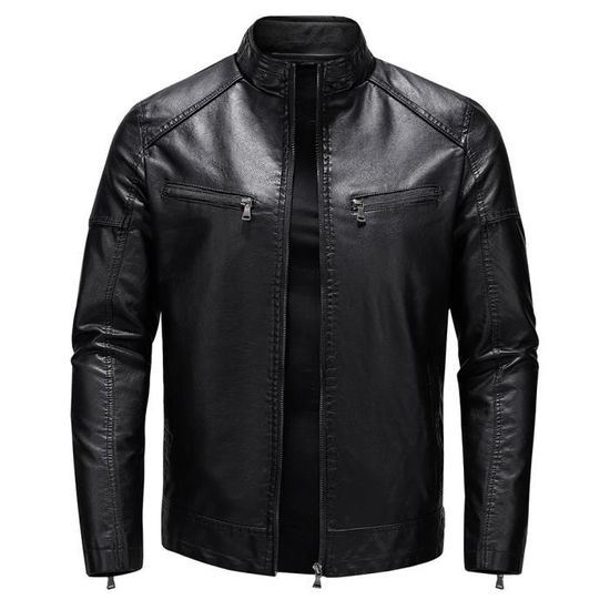 Grande Veste Homme St. John's Bay – Cuir Beige, Capuche, Doublure – Taille L