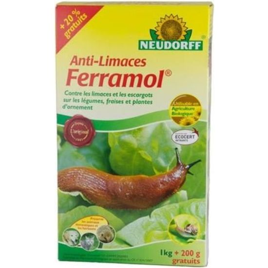 Anti-limaces - Ferramol - Granulés - 1kg + 20 % gratuit