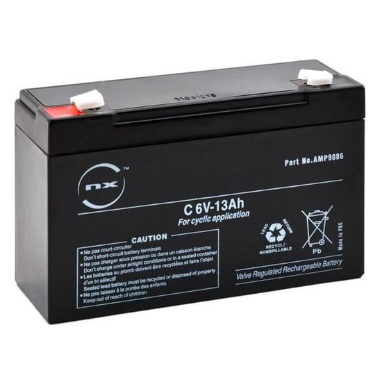 Batterie plomb AGM C 6V-13Ah 6V 13Ah T2 - Batterie(s)