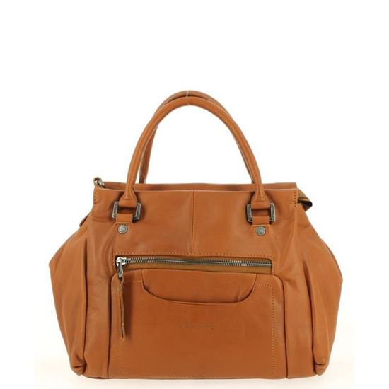 Sac main SABRINA Judith CUIR 26L x 22H x 14E cm Marron Achat