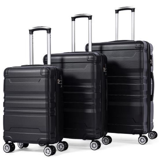 Lot de 4 roues pivotantes universelles pour valise, Noir