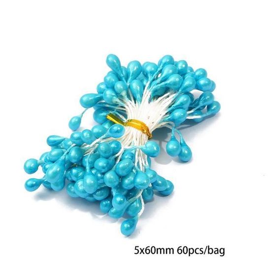 SMLJFO Lot De 6 Tiges De Baies Artificielles Bleues De 70 Cm - Pour