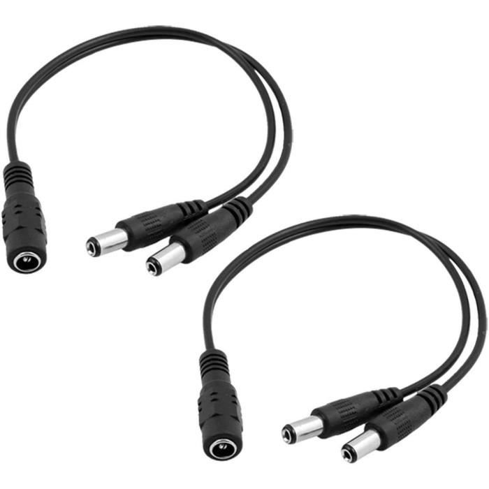 Câble Répartiteur Y - 2 X Jack Femelle 6,35 Mm Vers 1 X Jack Mâle 3,5 Mm - 29 Cm - Stéréo - Pour Casques, Mixage