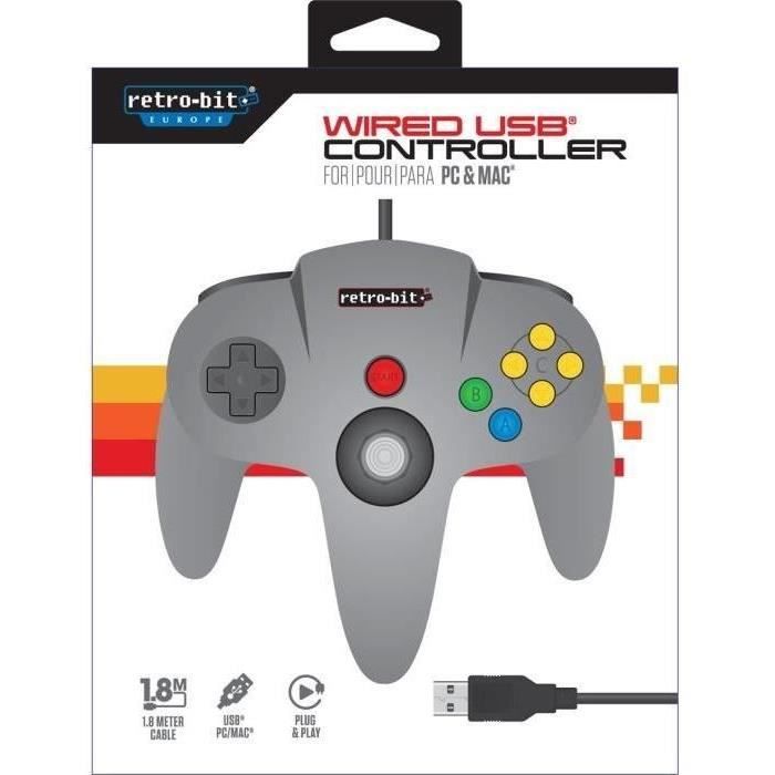 Retro Bit N64 USB Manette Gray Neuf - vue 2