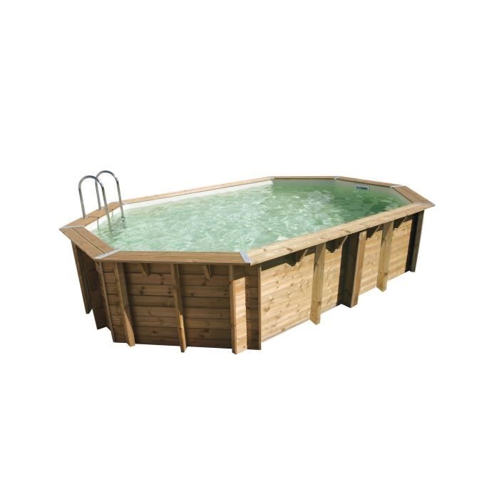 UBBINK Piscine bois Océa 400x610 H130cm - Liner Beige ...