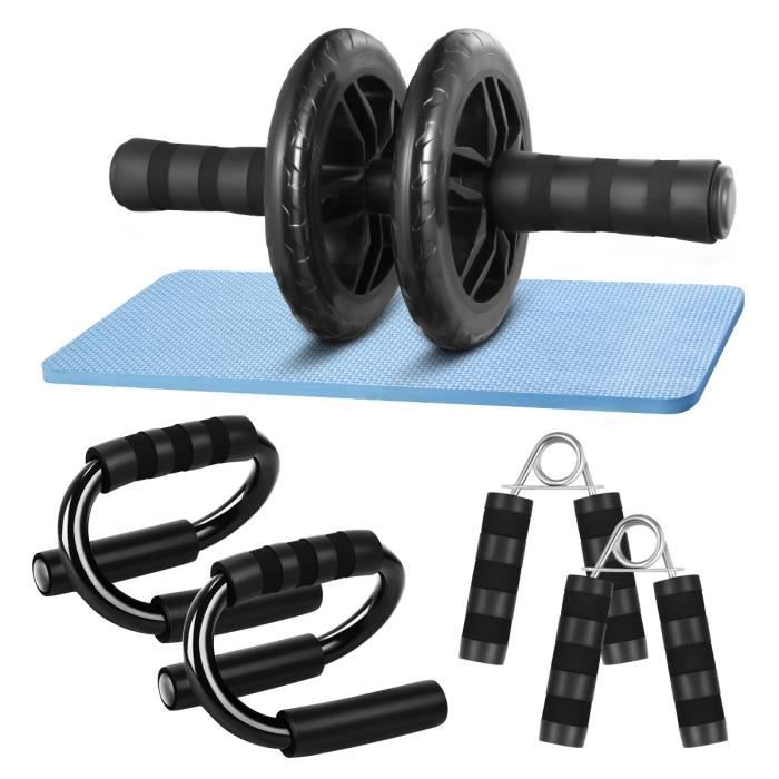 Roue Abdominale Ab Wheel Roller avec Tapis pour Fitness Gym Musculation Exercice