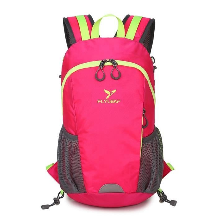 FlyLeaf Camping Backpack - Sac à dos en nylon pour sports de plein air 20-35L - Rouge