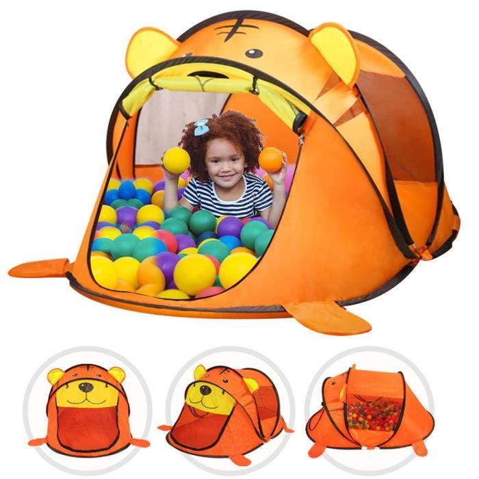 Portable enfants tente dessin animé Animal jouer jouet tente intérieure filets bébé balle piscine fosse jouets-tigre