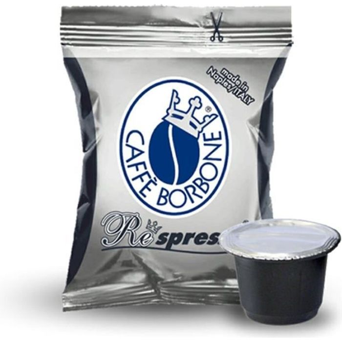 100 CAPSULE RESPRESSO CAFFE' BORBONE MISCELA NERA COMPATIBILITA' NESPRESSO