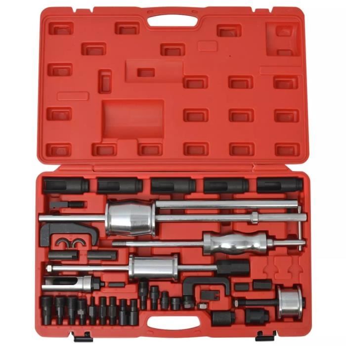 JG - COFFRET OUTILLAGE - Jeu d'extracteurs d'injecteur diesel Acier, size:38 x 10 x 6 cm-9587
