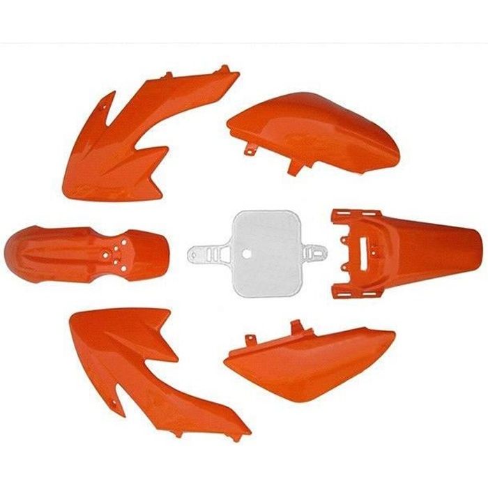 Kit plastique Type CRF50 - Orange - Dirt Bike