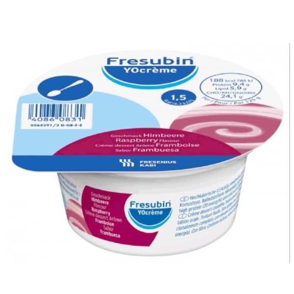 Fresenius Fresubin Yocreme Framboise Dessert Lacté Hypercalorique Hyperprotéiné Aliment 4 x 200g